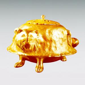 文福茶釜 香炉|純金製 造幣局ホールマーク刻印...の詳細画像1
