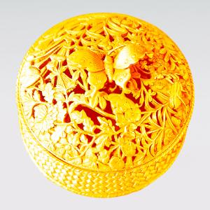 七草 香炉 蝶摘み|純金製 造幣局ホールマーク...の詳細画像1