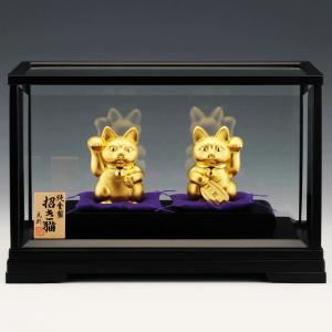 招き猫2品セット Lサイズ|置物 純金製 造幣...の詳細画像1