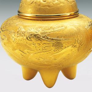 辰 龍 香炉|純金製 造幣局ホールマーク刻印品...の詳細画像1