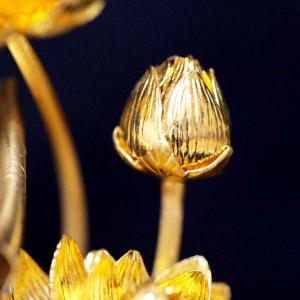 蓮常花揃い 3本立て|仏花2品セット 純金製 ...の詳細画像2