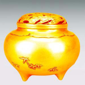 四君子 香炉|純金製 造幣局ホールマーク刻印品...の詳細画像2
