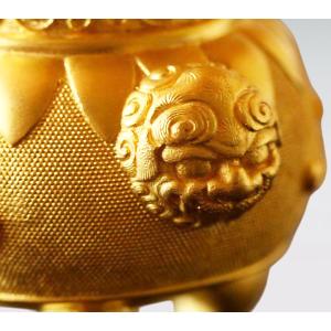 辰 獅子龍 香炉|純金製 造幣局ホールマーク刻...の詳細画像3