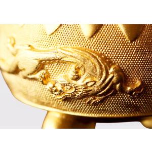 辰 獅子龍 香炉|純金製 造幣局ホールマーク刻...の詳細画像4