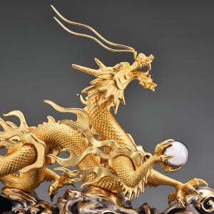 辰 青雲吉祥龍 Sサイズ|置物 純金製 造幣局...の詳細画像2