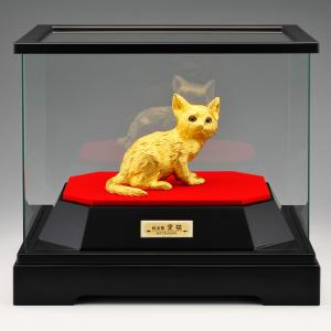 愛猫 Lサイズ|置物 純金製 造幣局ホールマー...の詳細画像1