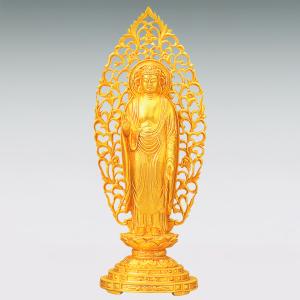 阿弥陀如来 舟型光背 高さ16.3cm|仏像 ...の詳細画像1