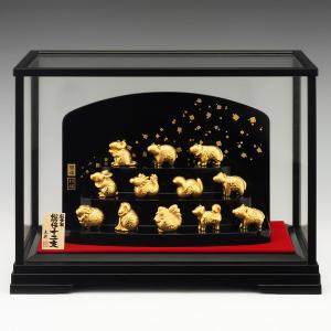 松竹梅十二支 12品セット|置物 純金製 造幣...の詳細画像1