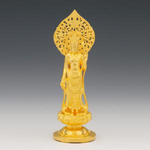 聖観世音菩薩 高さ14cm|仏像 純金製 造幣...の詳細画像1