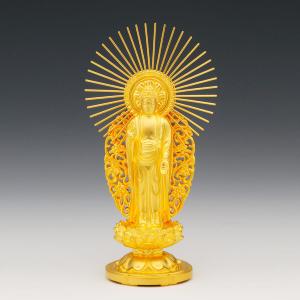阿弥陀如来 御西光背 高さ13cm|仏像 純金...の詳細画像1