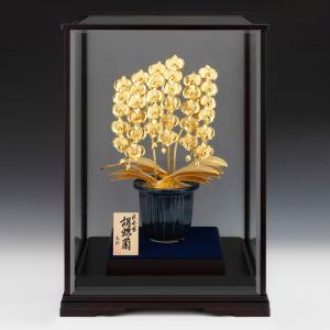 胡蝶蘭3本立て Sサイズ|置物 純金製の詳細画像1