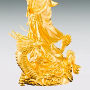 龍上観音 高さ14.8cm|仏像 置物 純金製...の詳細画像2