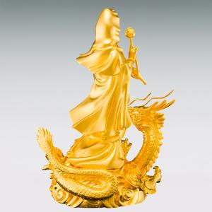 龍上観音 高さ14.8cm|仏像 置物 純金製...の詳細画像3