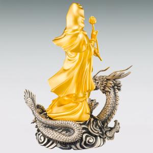 龍上観音 高さ14.8cm|仏像 置物 純金製...の詳細画像1