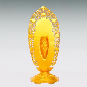阿弥陀如来 舟型光背 高さ17cm|仏像 純金...の詳細画像2