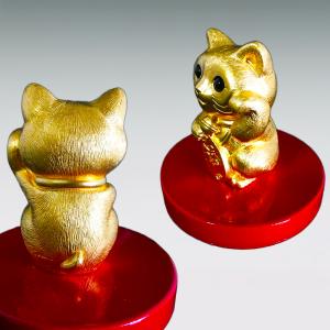 招き猫 Mサイズ|置物 純金製 造幣局ホールマ...の詳細画像1