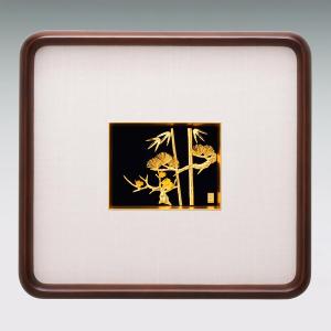 松竹梅 貴金属画 アートレリーフ|額装 純金製の詳細画像1