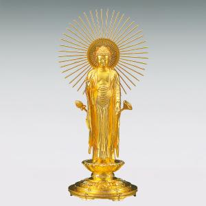 阿弥陀如来 御東光背 高さ17cm|仏像 純金...の詳細画像1