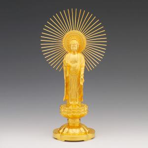 阿弥陀如来 御東光背 高さ19cm|仏像 純金...の詳細画像1