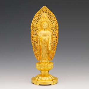 阿弥陀如来 舟型光背 高さ18.8cm|仏像 ...の詳細画像1