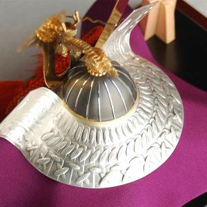 兜 龍|置物 純銀製 4号 節句の詳細画像3