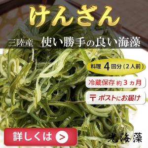 けんざん　300g　三陸産　塩蔵　海藻　茎わかめ細割き