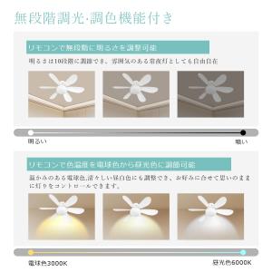暑さ対策 LED シーリングファンライト dc...の詳細画像1