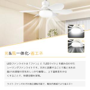 暑さ対策 LED シーリングファンライト dc...の詳細画像5