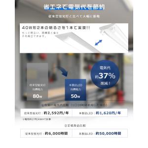 LEDベースライト 逆富士 40W型 2灯相当...の詳細画像5