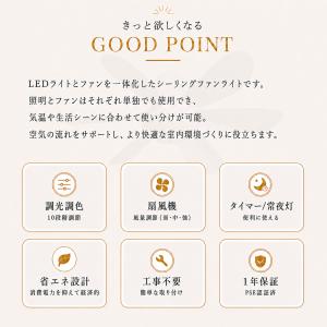 電気代節約 シーリングファンライト E26口金...の詳細画像2