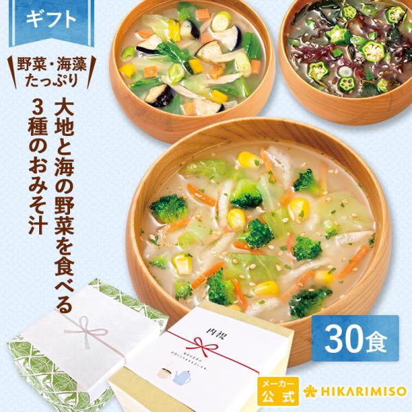 味噌汁 ギフト 常温保存 食品 内祝い お返し 出産 退職 結婚 誕生日 お中元 大地と海の野菜を食...