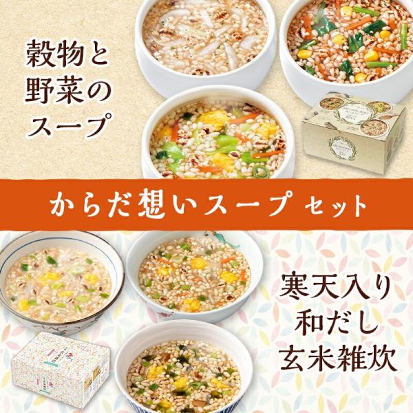 からだ想い スープ セット 45食 糸寒天入り玄米雑炊15食＋5種の穀物と野菜をおいしく食べるスープ...