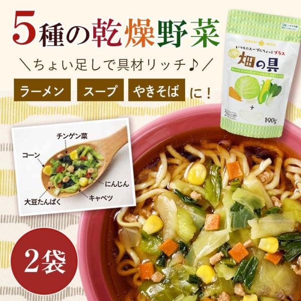 5種の乾燥野菜ミックス190g 畑の具 (2袋) ラーメンの具 スープの具 やきそばの具 具材 保存...
