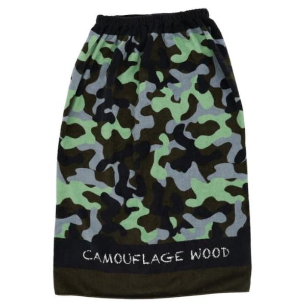 丸眞 マルシン 巻きタオル 80cm丈 サンハート カモフラージュウッド  ラップタオル 水泳小物 ...