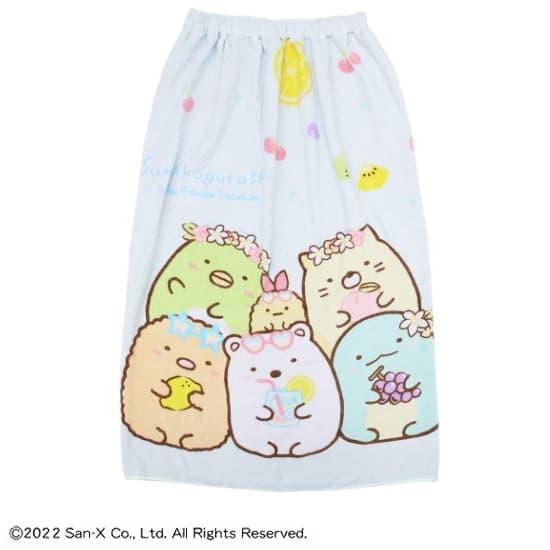 丸眞 マルシン 巻きタオル 80cm丈 すみっコぐらし フルーツバケーション ラップタオル 水泳小物...