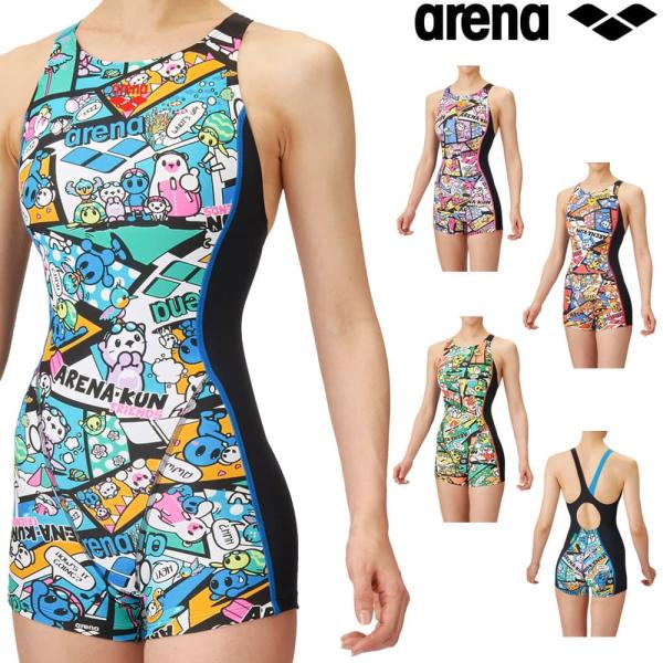 アリーナ ARENA 競泳水着 練習用水着 レディース トレーニングスパッツ ミドルレッグ オールイ...