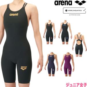 アリーナ ARENA 競泳水着 ジュニア女子 WA承認 ダブルストラップ AQUAFORCE FUSION-ONE レーシングワンピーススパッツ オープンバック 大会用 布帛 AS6SRC11G