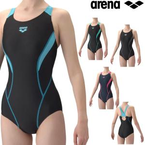 アリーナ ARENA フィットネス水着 レディース AQUA EXA ダブルエステルWR フィットネスワンピース オープンバック ひっかけパッド パッド付き AS6SWF01L