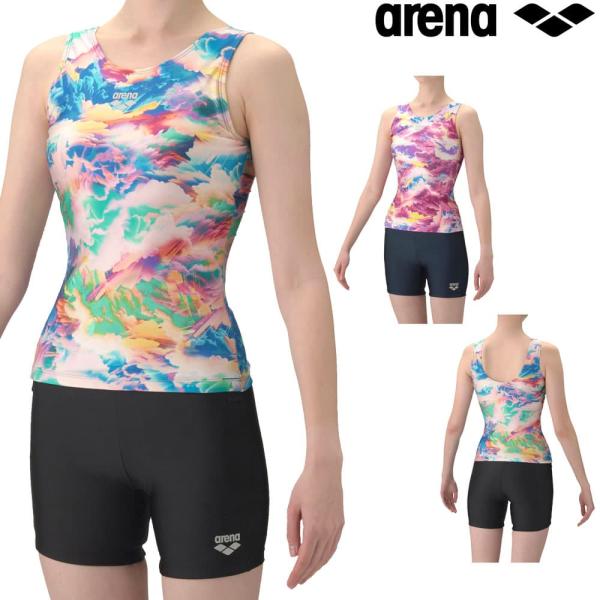 アリーナ ARENA フィットネス水着 レディース ダブルエステル STORM CLOUDS フィッ...