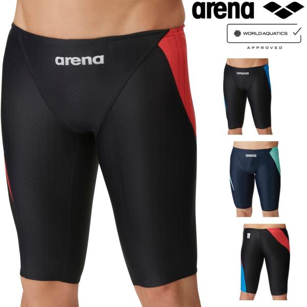 アリーナ ARENA 競泳水着 メンズ WA承認モデル レーシングスパッツ ハーフレッグ AQUA ...