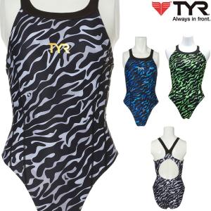 ティア TYR フィットネス水着 レディース H-NECK マックスバック NEW ZEBRA 水泳 撥水 MZEBU522｜hikarisp