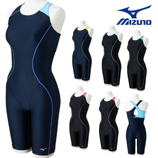 ミズノ MIZUNO フィットネス水着 レディース Stroke ONEオールインワン パッド付き ...