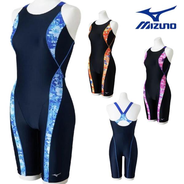 ミズノ MIZUNO フィットネス水着 レディース Stroke ONEオールインワン パッド付き ...