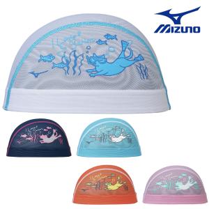ミズノ MIZUNO 水泳 メッシュキャップ スイムキャップ 水泳小物 ネコ 2025年秋冬モデル N2JWC514