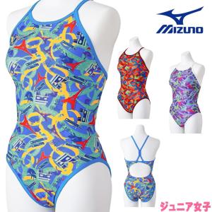 ミズノ MIZUNO 競泳水着 ジュニア女子 練習用 エクサースーツ ミディアムカット EXER SUITS U-Fit Ri Collection 池江璃花子 競泳練習水着 2024年春夏モデル｜SWIMSHOPヒカリスポーツ