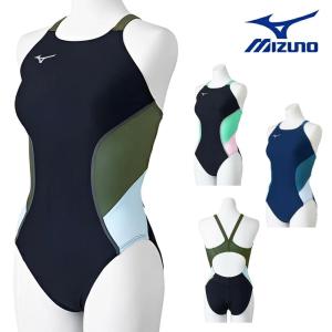 ミズノ MIZUNO 競泳水着 練習用水着 レディース エクサースーツ ミディアムカット EXER SUITS U-Fit ダイナモーションフィット 競泳練習水着 N2MAB761