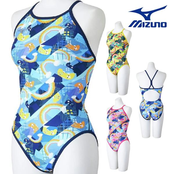 ミズノ MIZUNO 競泳水着 練習用水着 レディース エクサースーツ ミディアムカット EXER ...