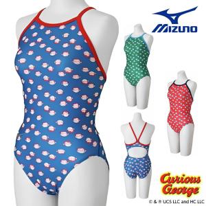 ミズノ MIZUNO 競泳水着 練習用水着 レディース エクサースーツ ミディアムカット EXER SUITS U-Fit おさるのジョージ 競泳練習水着 2026年春夏モデル N2MAD294