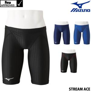 ミズノ MIZUNO 競泳水着 メンズ fina承認 ハーフスパッツ STREAM ACE ストリームフィットA N2MB0022｜hikarisp