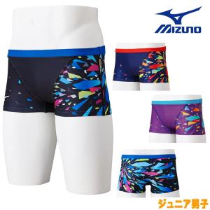 ミズノ MIZUNO 競泳水着 ジュニア男子 練習用 エクサースーツ ショートスパッツ EXER SUITS ダイナモーションフィット 競泳練習水着 2024年春夏モデル N2MBB482｜hikarisp